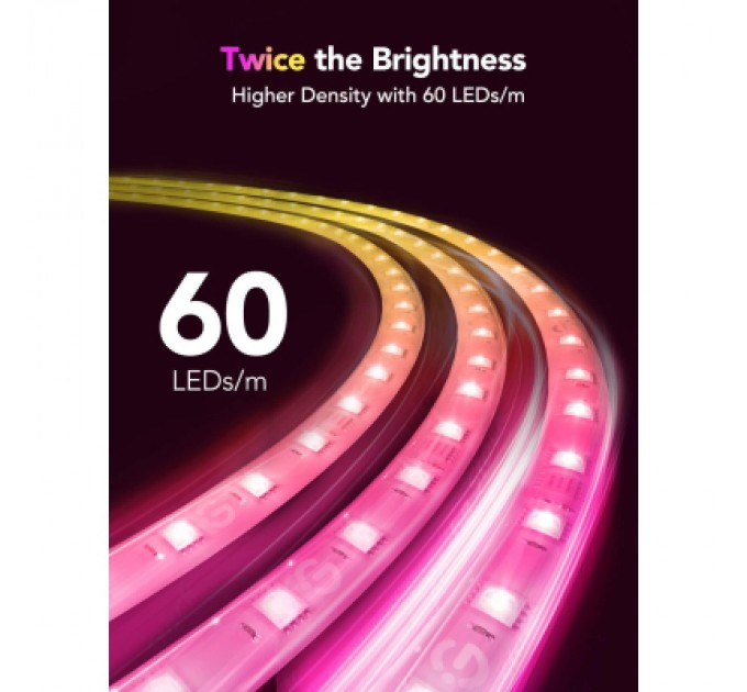 Світлодіодна стрічка Govee H100E LED Compatible extension of H61E1, 1.0m, RGBIC , WI-FI/Bluetooth, white (H100E0D1)