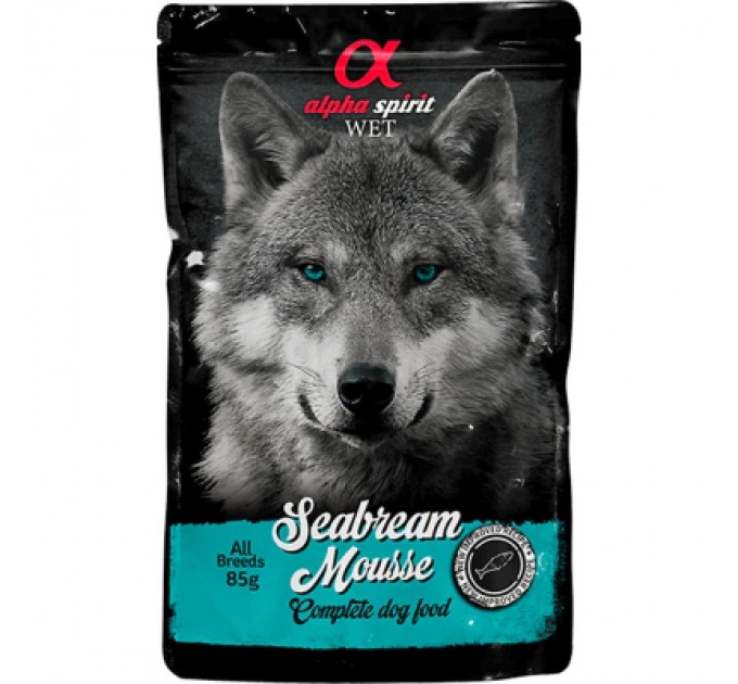 Alpha Spirit Вологий корм для собак Alpha Spirit старше 1 року з дорадо 85 г (8436586311629)