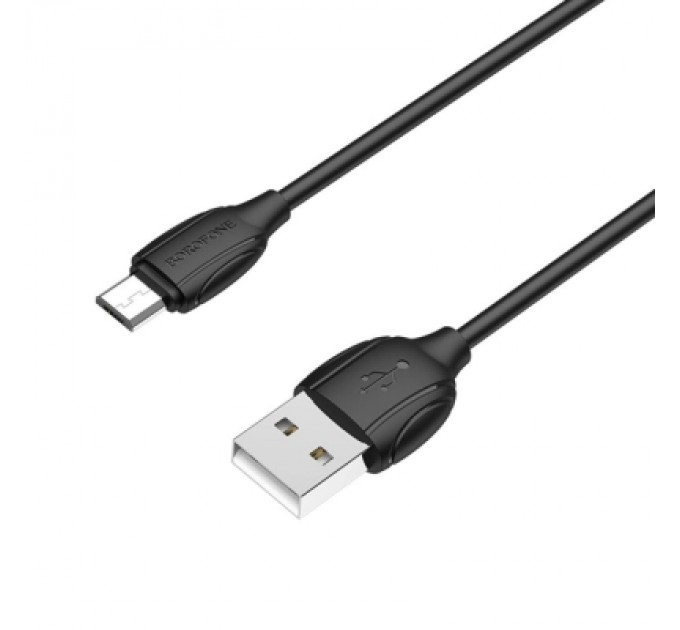 BOROFONE Дата кабель USB 2.0 AM to Micro 5P 1.0m 2.4A black BOROFONE (6931474701770)
