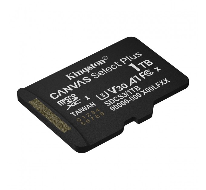 Карта пам`яті MicroSDXC 1TB UHS-I Class 10 Kingston Canvas Select Plus R150MB/s (SDCS3/1TBSP)