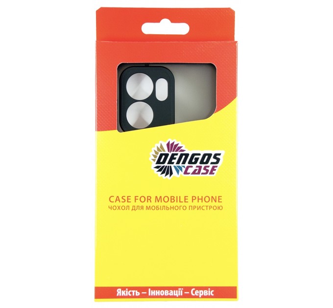 Чохол-накладка Dengos для Oppo Reno 13F Black Full Glue (DG-KM-149) + захисне скло