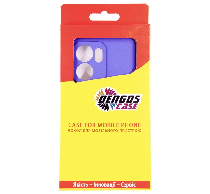 Чохол-накладка Dengos для Oppo Reno 13F Violet Full Glue (DG-KM-151) + захисне скло