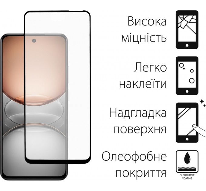 Dengos Захисне скло Dengos для Realme C75 Black Full Glue (TGFG-401)