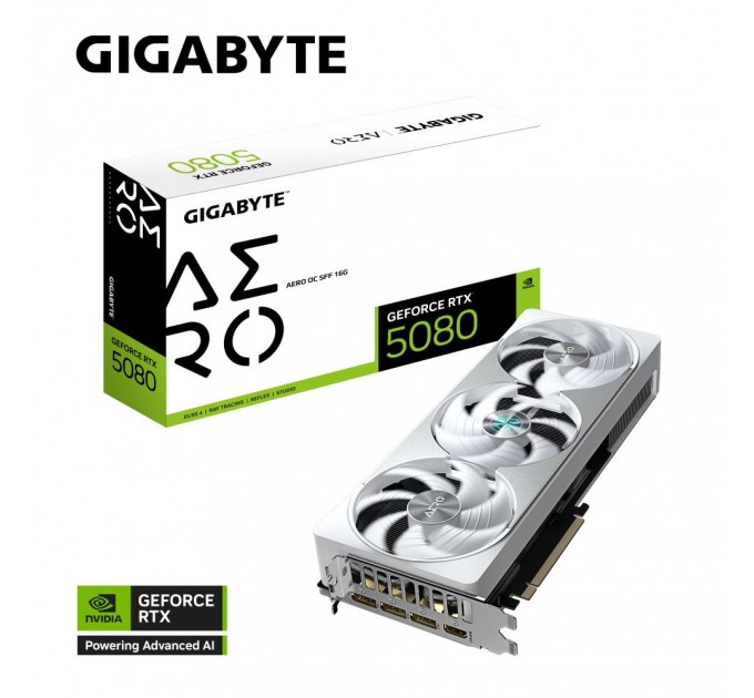 Відеокарта PCIE16 RTX5080 16GB GDDR7 GV-N5080AERO OC-16GD GIGABYTE