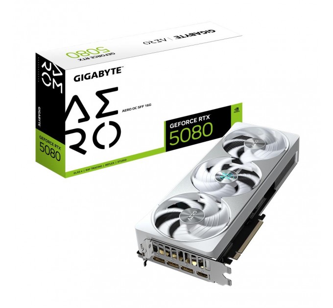 Відеокарта PCIE16 RTX5080 16GB GDDR7 GV-N5080AERO OC-16GD GIGABYTE