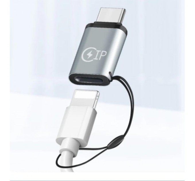 Перехідник Lightning F to USB-C M gray XoKo (XK-AC-027)