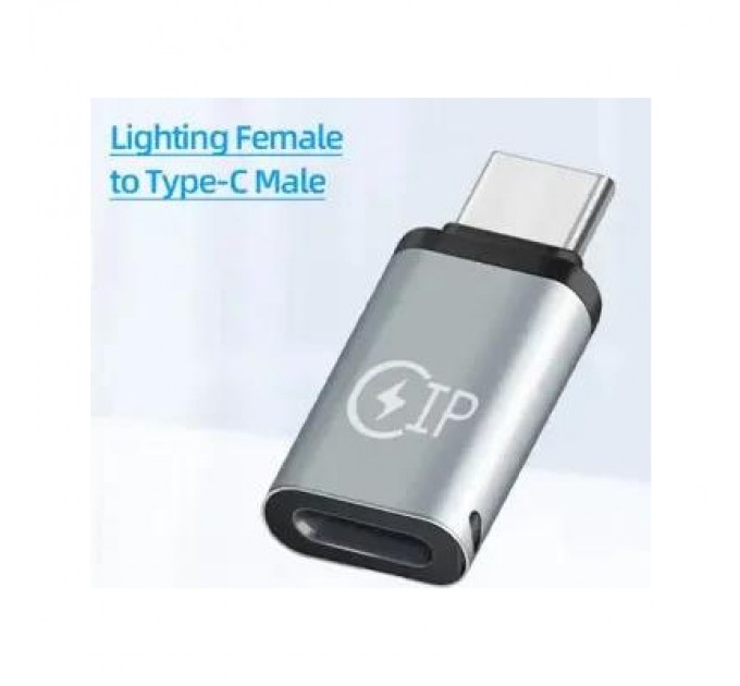 Перехідник Lightning F to USB-C M gray XoKo (XK-AC-027)
