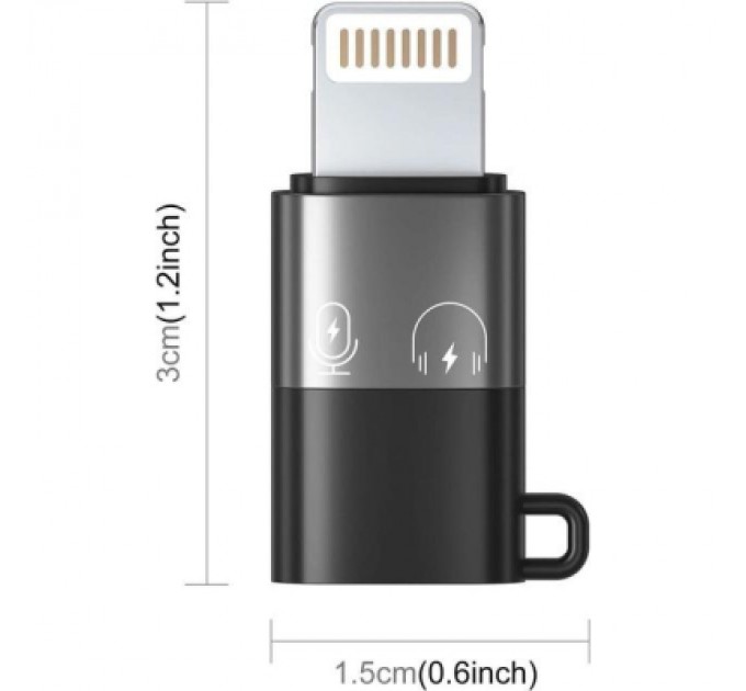 XoKo Перехідник USB-C F to Lightning M charger-audio XoKo (AC-029)