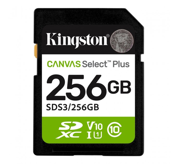 Карта пам`яті SDXC 256GB UHS-I Class 10 Kingston Canvas Select Plus R150MB/s (SDS3/256GB)