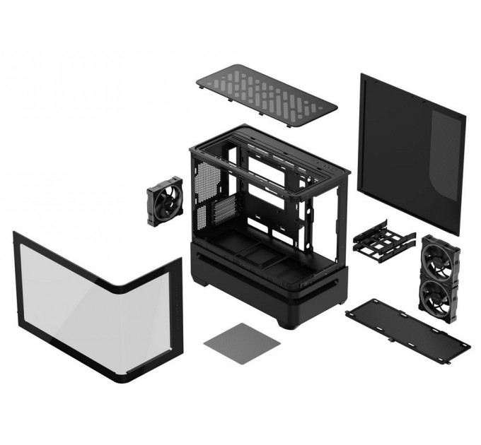 ASUS Корпус Asus Prime AP202 ARGB Tempered Glass Black без БЖ (90DC00P0-B19000)