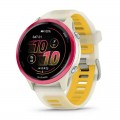 Garmin Смарт-годинник Garmin Forerunner 570 42mm Raspberry with Mango/Translucent Bone with Silver Buckle (010-02970-42)