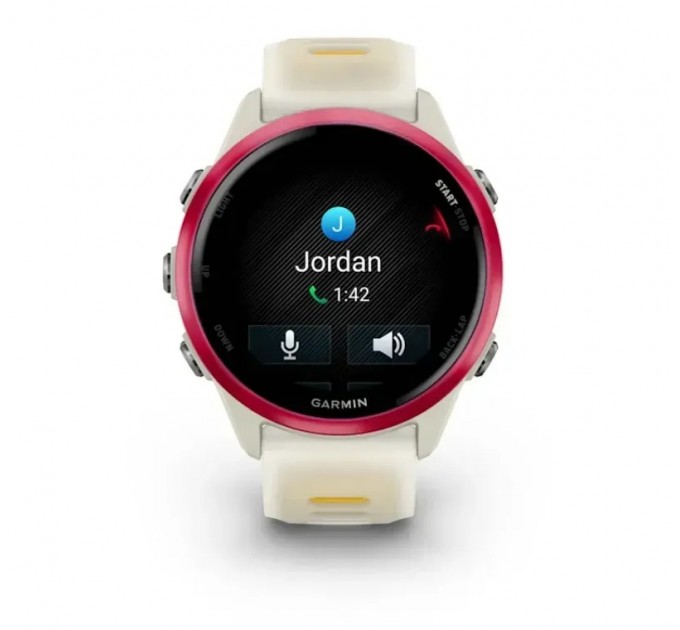 Garmin Смарт-годинник Garmin Forerunner 570 42mm Raspberry with Mango/Translucent Bone with Silver Buckle (010-02970-42)