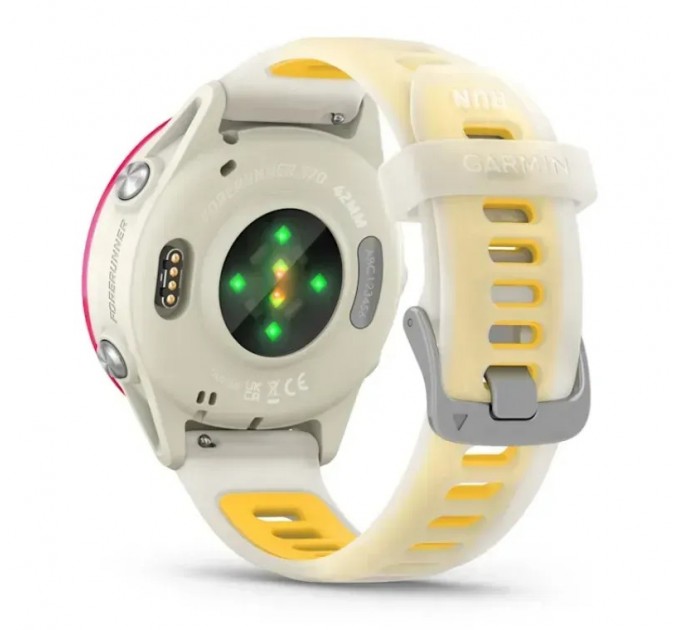 Garmin Смарт-годинник Garmin Forerunner 570 42mm Raspberry with Mango/Translucent Bone with Silver Buckle (010-02970-42)