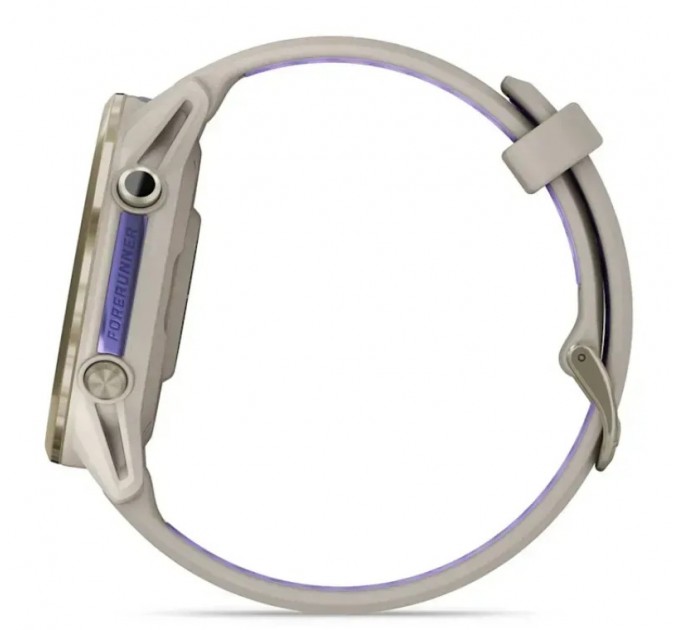 Смарт-годинник Garmin Forerunner 970 French Gray Soft Gold Titanium with French Gray/Translucent Indigo Silicone with Soft Gold Buckle (010-02969-62)