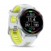 Garmin Смарт-годинник Garmin Forerunner 970 Whitestone Titanium with Whitestone/Translucent Amp Yellow Silicone with Silver Buckle (010-02969-61)