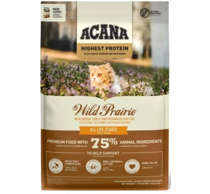 ACANA Сухий корм для кішок ACANA Wild Prairie Cat 4.5 кг (0064992714581)