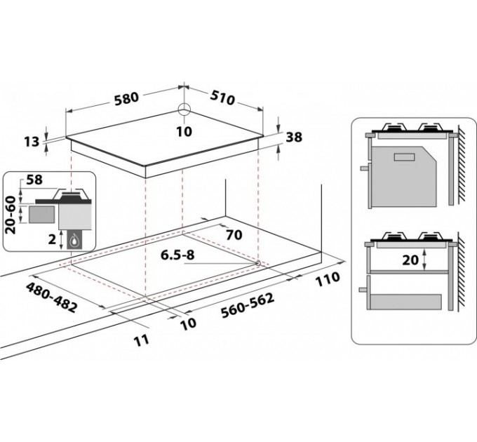 Whirlpool Варильна поверхня Whirlpool TKRL 660 IX