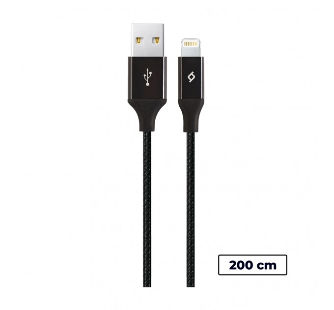 Кабель Ttec USB - Lightning (M/M), AlumiCable, 2 м, Black (2DK19S)