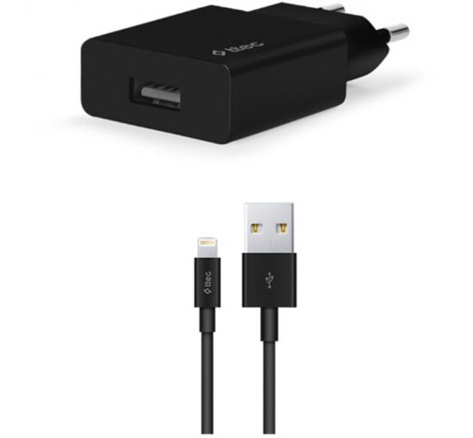 Ttec Мережевий зарядний пристрій Ttec SmartCharger USB 2.1А Black (2SCS20LS) + кабель Lightning