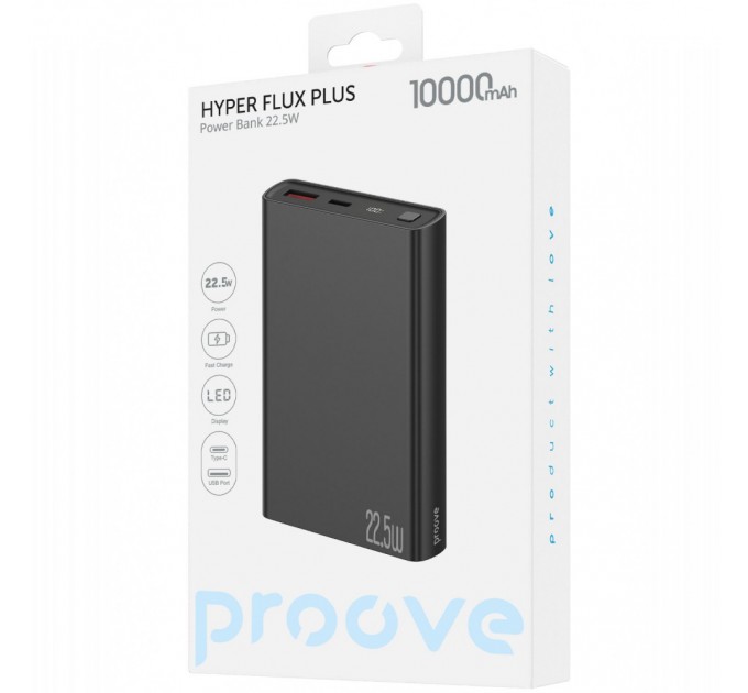 Proove Універсальна мобільна батарея Proove Hyper Flux Plus 22.5W 10000mAh White (PBF122120002)