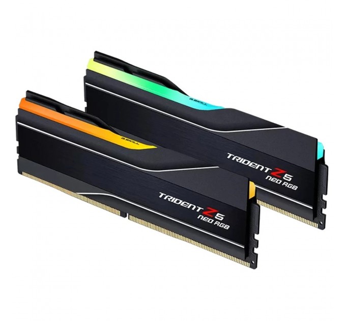 G.Skill Модуль пам'яті для комп'ютера DDR5 32GB (2x16GB) 6000 MHz Trident Z5 Neo RGB Black G.Skill (F5-6000J2836G16GX2-TZ5NR)