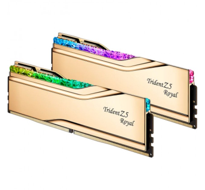G.Skill Модуль пам'яті для комп'ютера DDR5 64GB (2x32GB) 6000 MHz Trident Z5 Royal Gold G.Skill (F5-6000J2836G32GX2-TR5G)