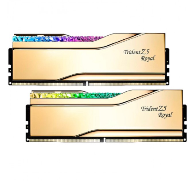 G.Skill Модуль пам'яті для комп'ютера DDR5 64GB (2x32GB) 6000 MHz Trident Z5 Royal Gold G.Skill (F5-6000J2836G32GX2-TR5G)