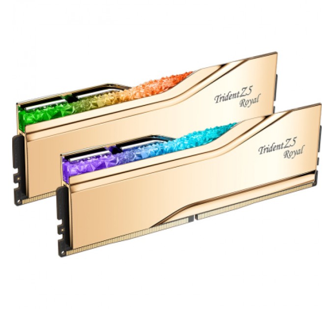 G.Skill Модуль пам'яті для комп'ютера DDR5 64GB (2x32GB) 6000 MHz Trident Z5 Royal Gold G.Skill (F5-6000J2836G32GX2-TR5G)