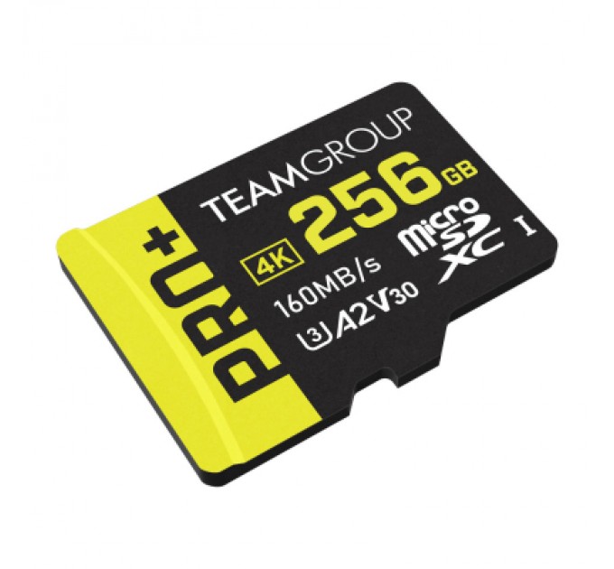 Team Карта пам'яті Team 256GB microSDXC class 10 UHS-I U3 V30 A1 Pro+ (TPPMSDX256GIA2V3003)