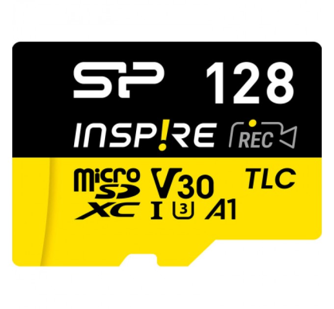 Silicon Power Карта пам'яті Silicon Power 128GB microSDXC class 10 UHS-I U3 V30 A1 Inspire (SP128GBSTXLV3V1NSP)