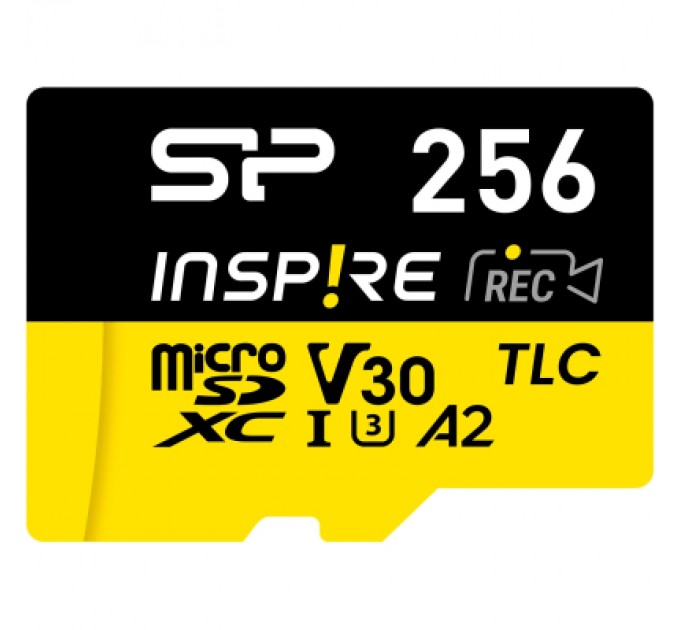 Silicon Power Карта пам'яті Silicon Power 256GB microSDXC class 10 UHS-I U3 V30 A1 Inspire (SP256GBSTXLA2V1NSP)