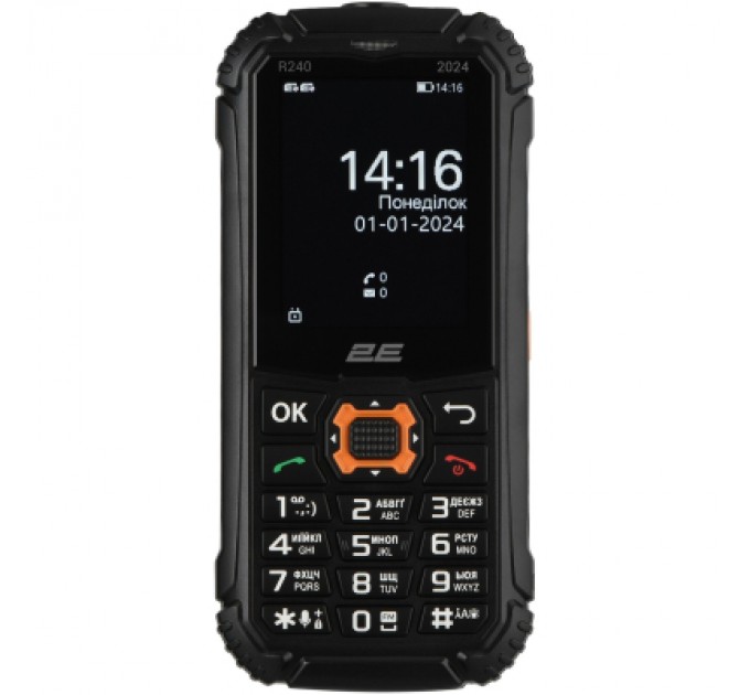 2E Мобільний телефон 2E R240 2025 Black (694743657623)