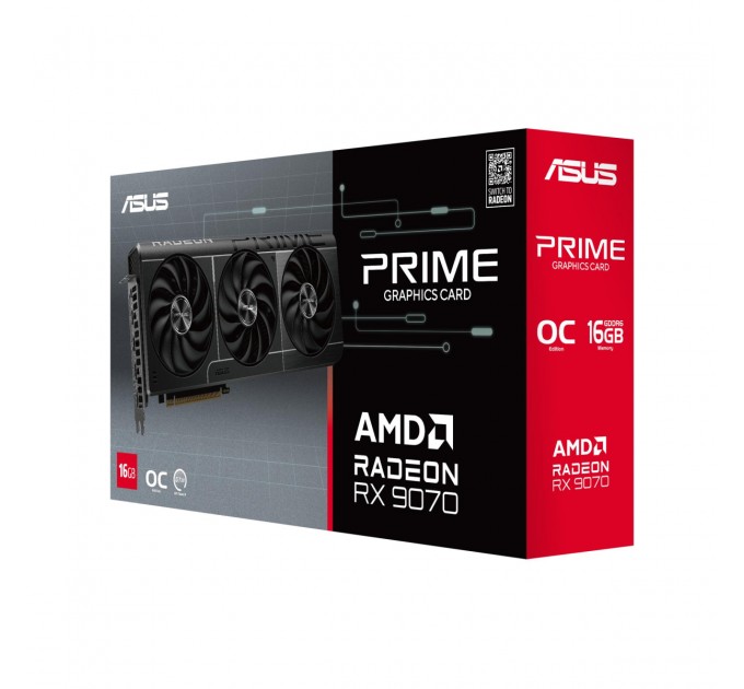 ASUS Відеокарта ASUS Radeon RX 9070 16Gb PRIME OC EVO (PRIME-RX9070-O16G-EVO)