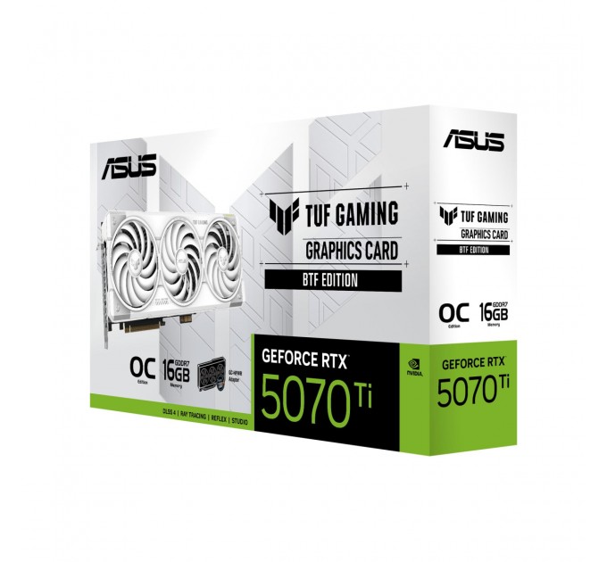 ASUS Відеокарта GF RTX 5070 Ti 16GB GDDR7 TUF Gaming OC BTF White Asus (TUF-RTX5070TI-O16G-BTF-WHITE)
