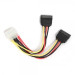 Cablexpert Кабель живлення Molex to 2xSATA power 0.3m Cablexpert (CC-SATA-PSY-0.3M)