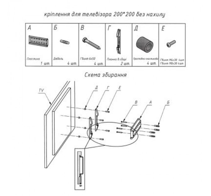Кронштейн Charmount TV02F Black