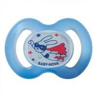 Пустушка Baby-Nova Superhero нічна 0-6 міс. блакитна (3962479)