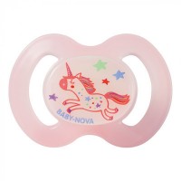 Пустушка Baby-Nova Unicornio Pink нічна 0-6 міс. рожева (3962483)