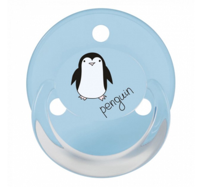 Пустушка Baby-Nova Penguin&Bear Uni 0-24 міс., блакитна/сіра, 2 шт. (3962098)