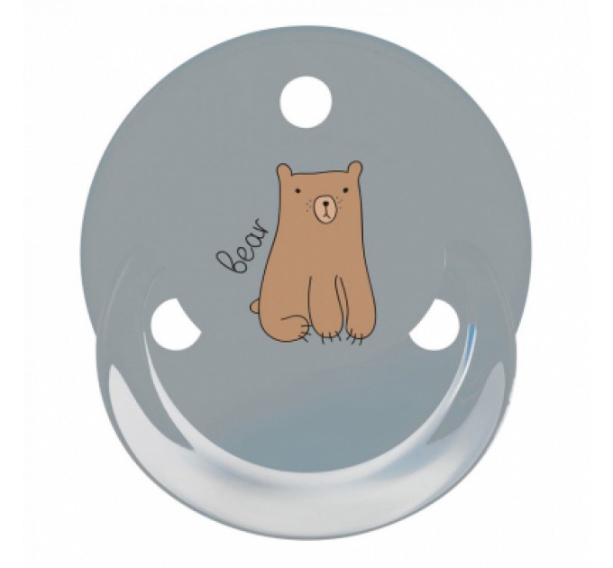 Пустушка Baby-Nova Penguin&Bear Uni 0-24 міс., блакитна/сіра, 2 шт. (3962098)