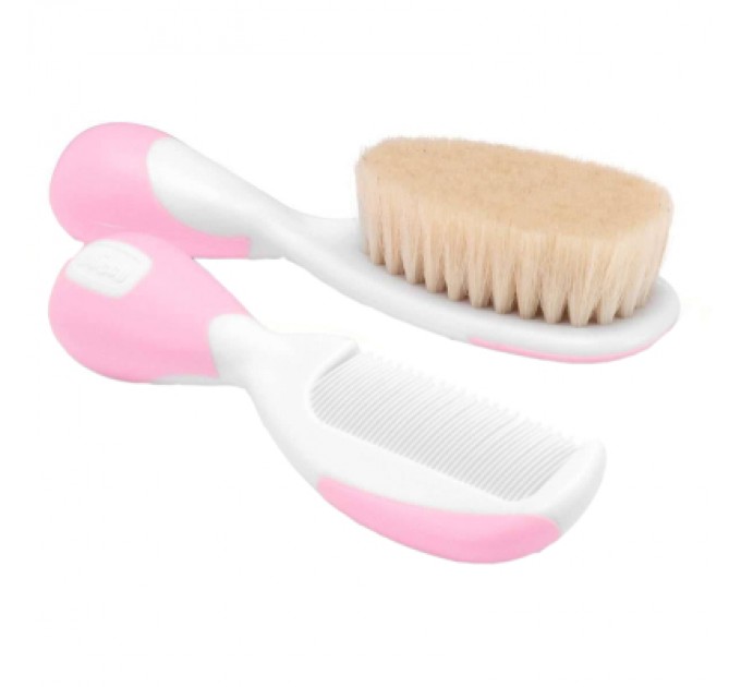 Набір для догляду за дитиною Chicco гребінець і щіточка 0+ міс. рожевий (06569.10)