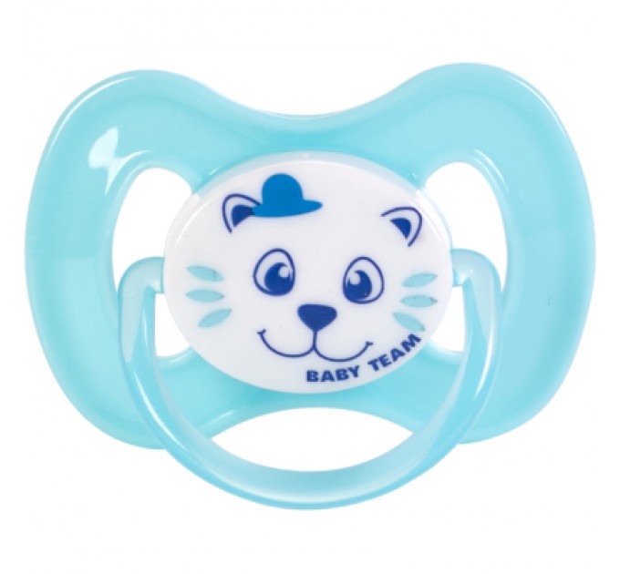 Baby Team Пустушка Baby Team силіконова,класична, 0+ міс (3007_блакитний)