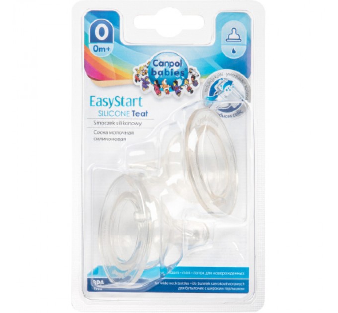 Соска Canpol babies EasyStart міні до пляшечок з широким отвором 2 шт (21/729)