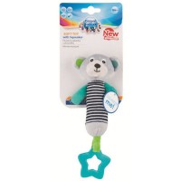 Брязкальце Canpol плюшева з пищалкою та зубогризкою BEARS сірий (68/055_grey)