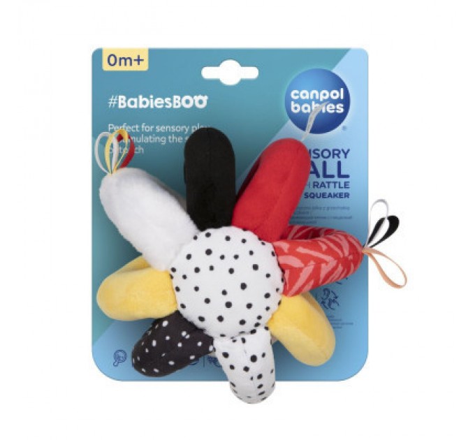 Брязкальце Canpol м'ячик з пищалкою BabiesBoo (68/089)