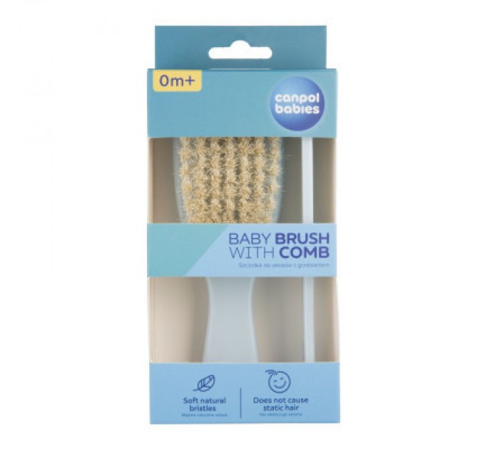 Набір для догляду за дитиною Canpol babies Newborn Baby Щітка та гребінець блакитний (7/406_blu)