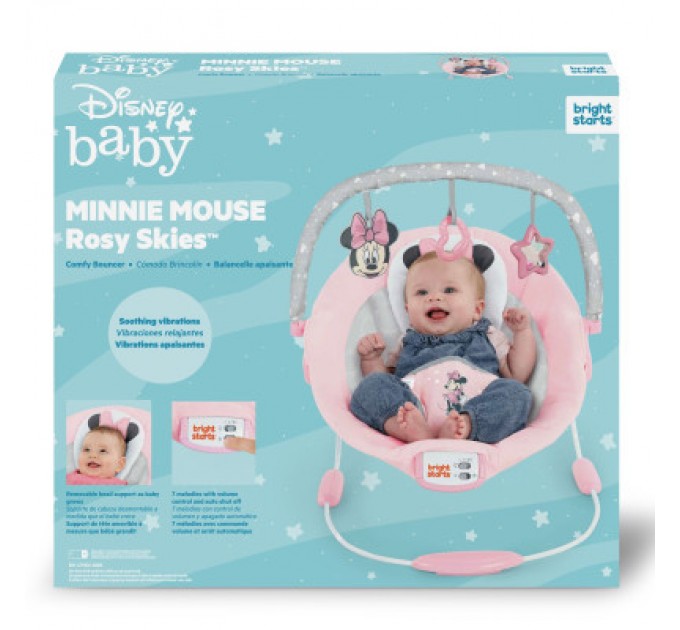 Крісло-гойдалка Bright Starts Minnie Mouse Rosy Skies (12206)