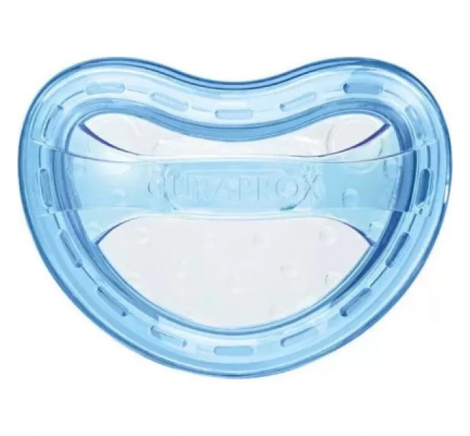 Пустушка Curaprox + контейнер для зберігання 0-7 міс. блакитна (Babysoother blue/0)