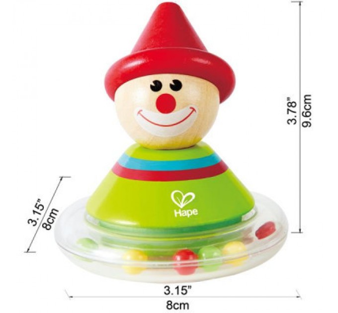 Брязкальце Hape неваляшка клоун Ральф (E0015)