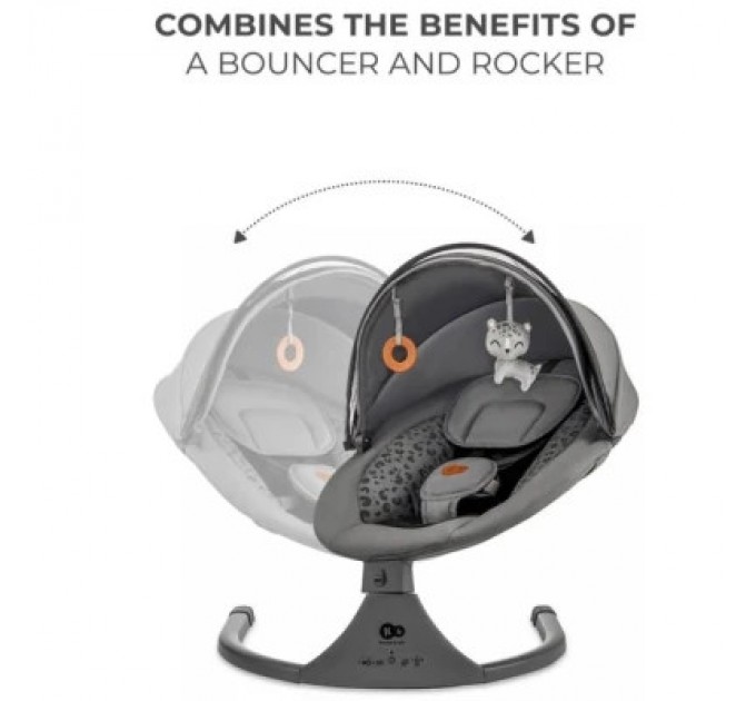 Крісло-гойдалка Kinderkraft Lumi 2 Dark Grey (5902533925025)